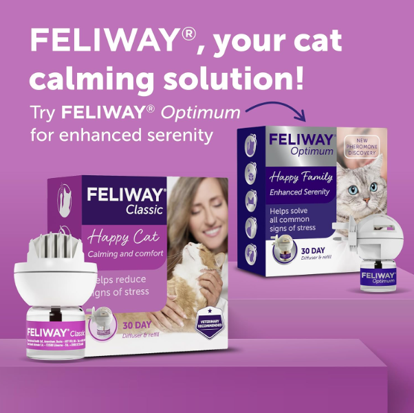 FELIWAY Classic 30 Day Cat Calming Plug In Pheromone Diffuser Starter Kit, 48ml