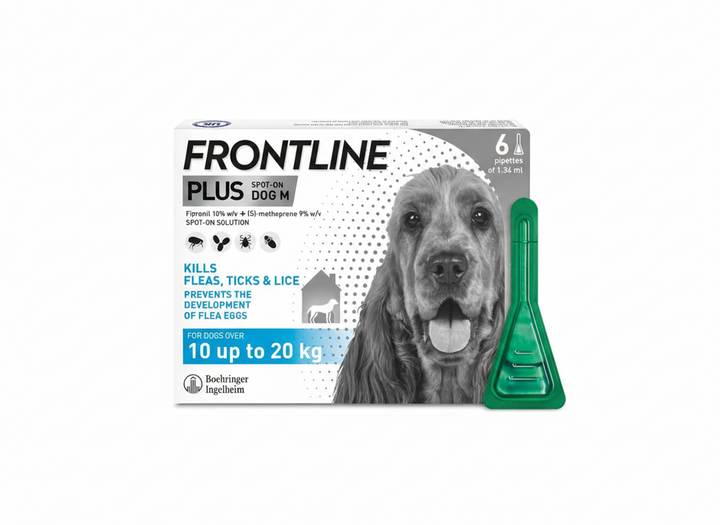 FRONTLINE Plus Flea & Tick Treatment for Medium Dogs - 6 Pipettes