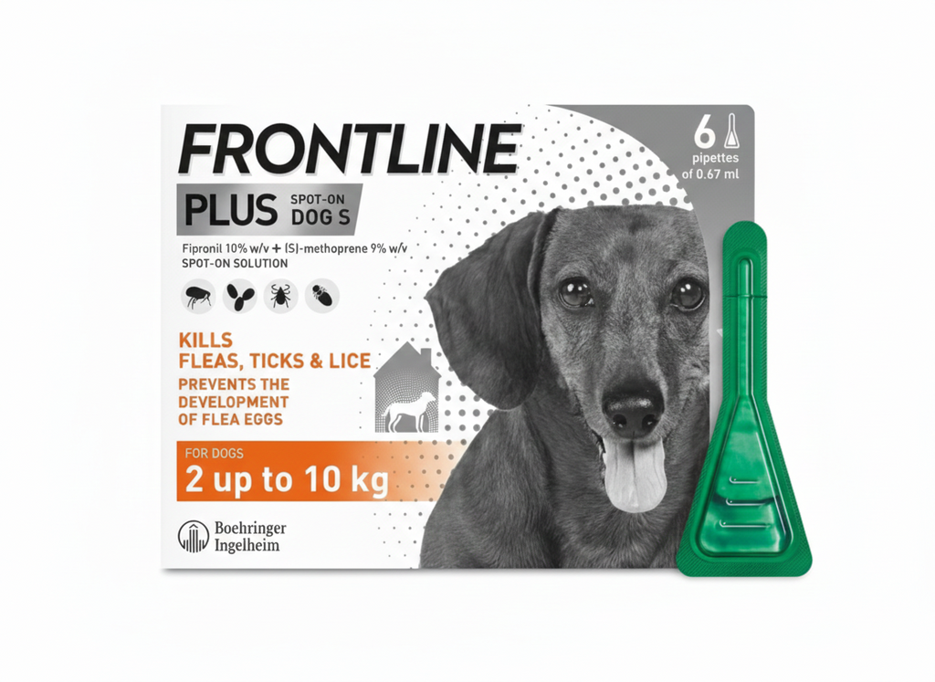 FRONTLINE Plus Flea & Tick Treatment for Small Dogs - 6 Pipettes