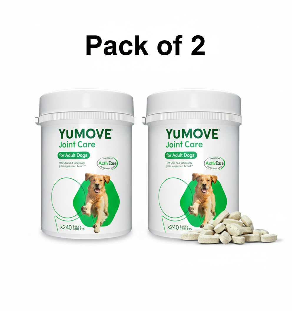 2 Pack Lintbells | YuMOVE Senior Dog | Higher Strength Hip and Joint Supplement Formulation Designed for Older Dogs | Aged 8+ | 240 Tablets