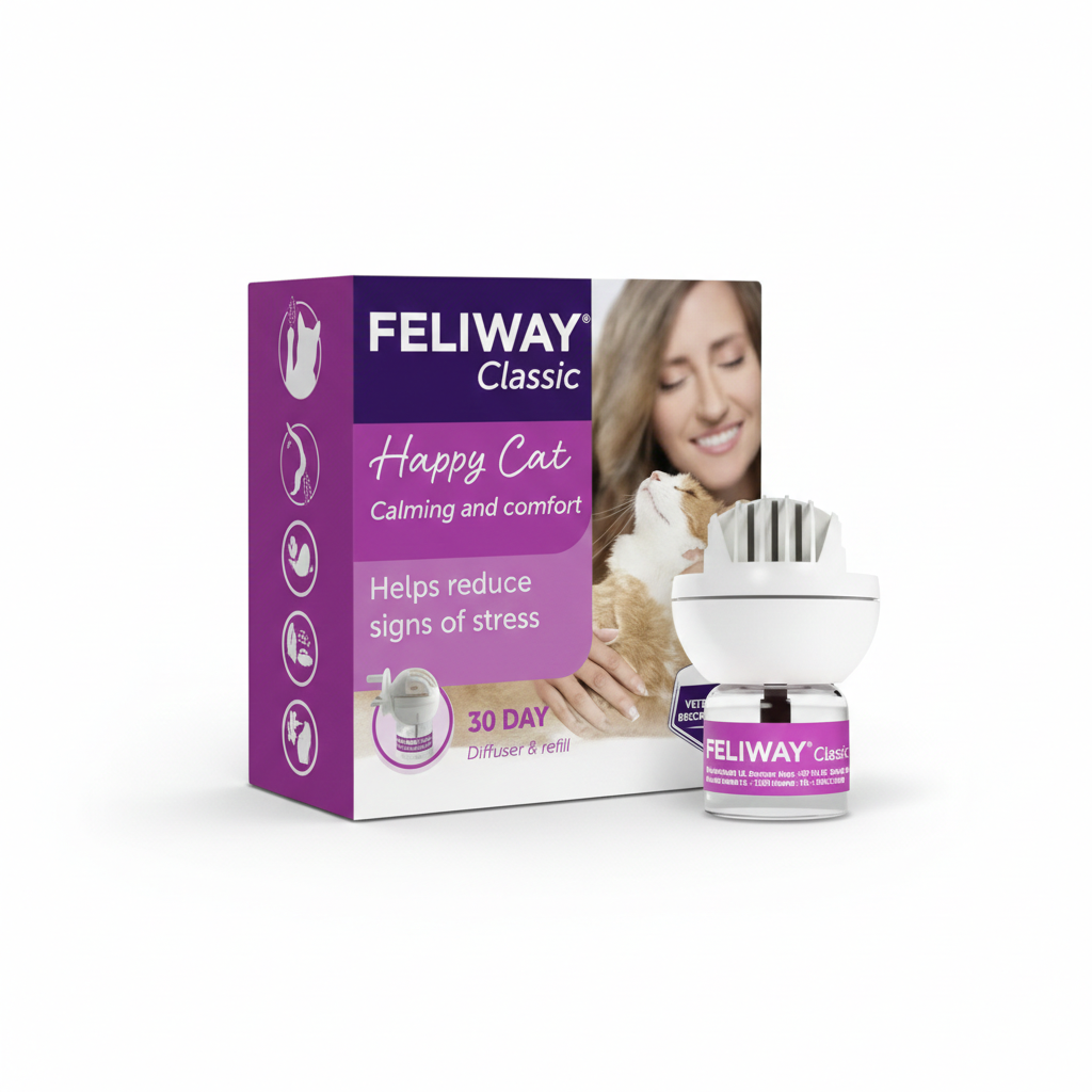 FELIWAY Classic 30 Day Cat Calming Odourless Refill for Pheromone Diffuser, 48ml