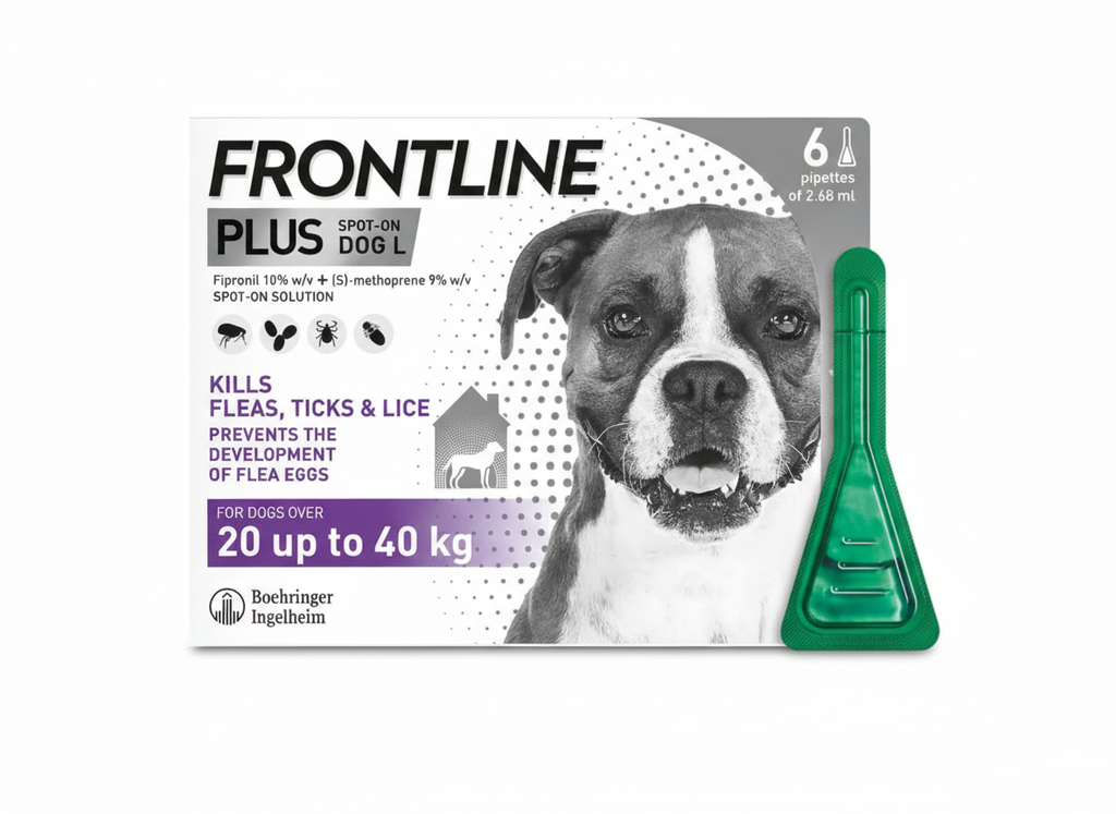 FRONTLINE Plus Flea & Tick Treatment for Large Dogs - 6 Pipettes