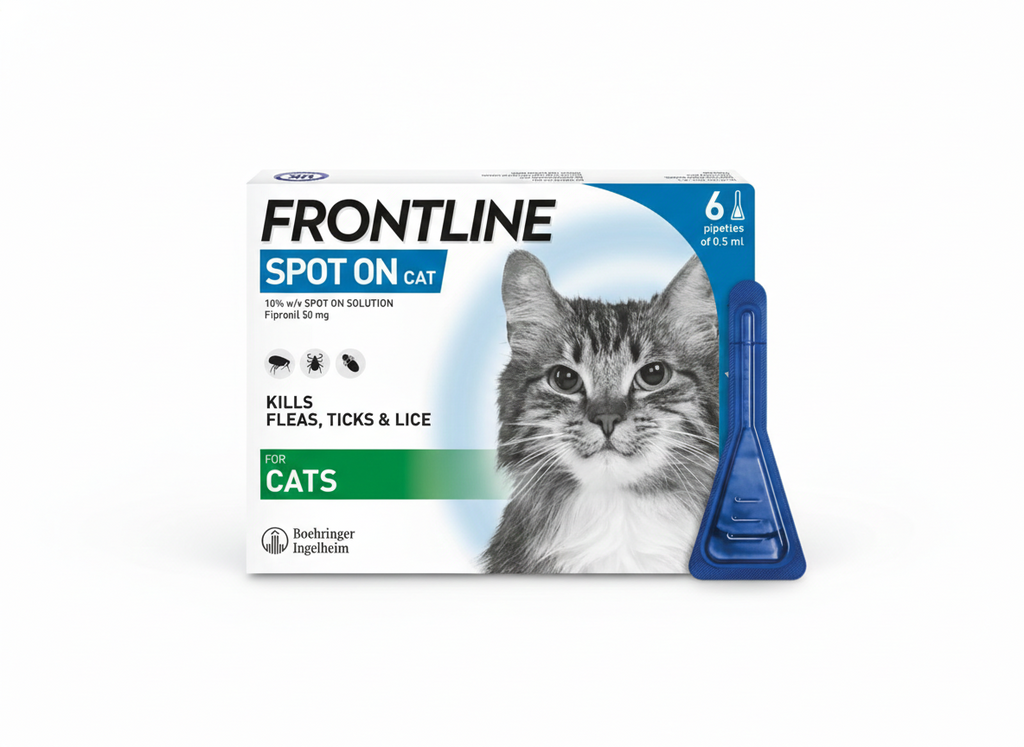 FRONTLINE Spot On Flea & Tick Treatment for Cats - 6 Pipettes