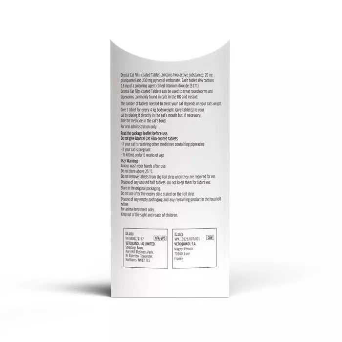 Drontal Wormer Tablets for Small & Medium Cats (Under 4kg)