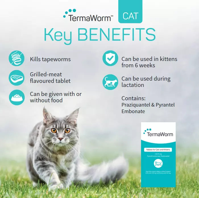 TermaWorm™ Deworming Tablets for Cats & Kittens